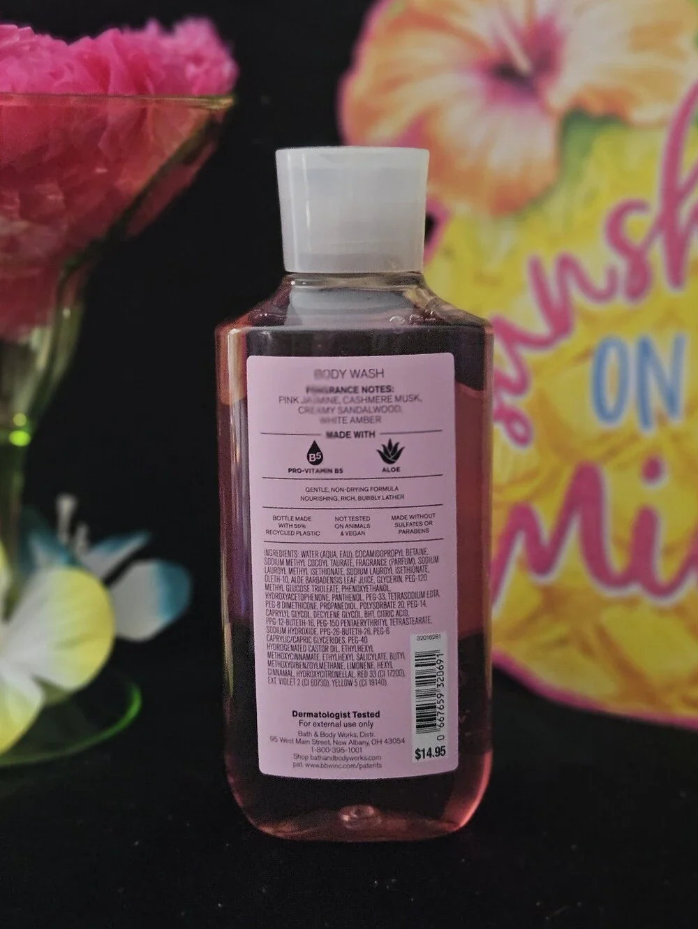 NWT Bath & Body Works Pink Cashmere Body Wash - Pink & Blue